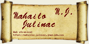 Mahailo Julinac vizit kartica